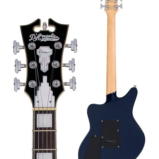 NEW! D'Angelico Premier Series Bedford SH Limited-Edition Electric Guitar With Tremolo Navy Blue