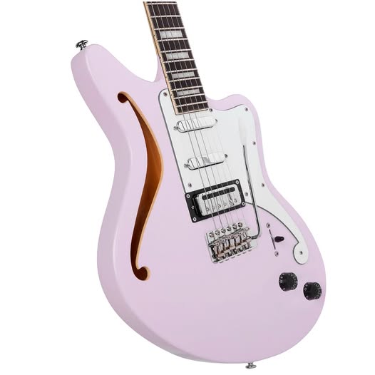 NEW! D'Angelico Premier Series Bedford SH Limited-Edition Electric Guitar With Tremolo Shell Pink