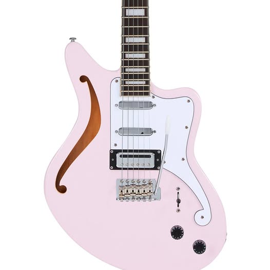 NEW! D'Angelico Premier Series Bedford SH Limited-Edition Electric Guitar With Tremolo Shell Pink