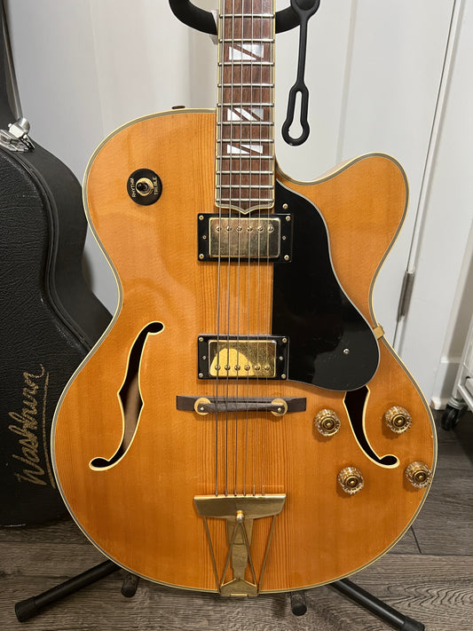 Washburn J-6S Hollow Electric Guitar Natural w/ Case