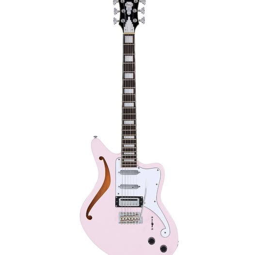 NEW! D'Angelico Premier Series Bedford SH Limited-Edition Electric Guitar With Tremolo Shell Pink