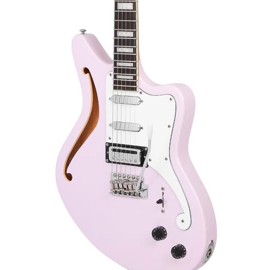 NEW! D'Angelico Premier Series Bedford SH Limited-Edition Electric Guitar With Tremolo Shell Pink