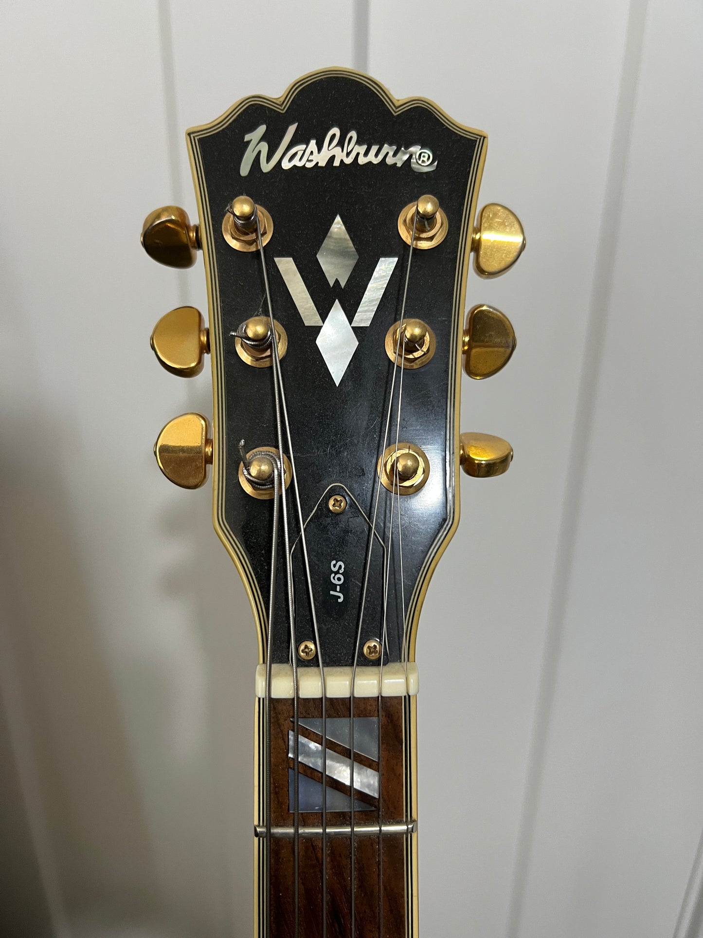 Washburn J-6S Hollow Electric Guitar Natural w/ Case