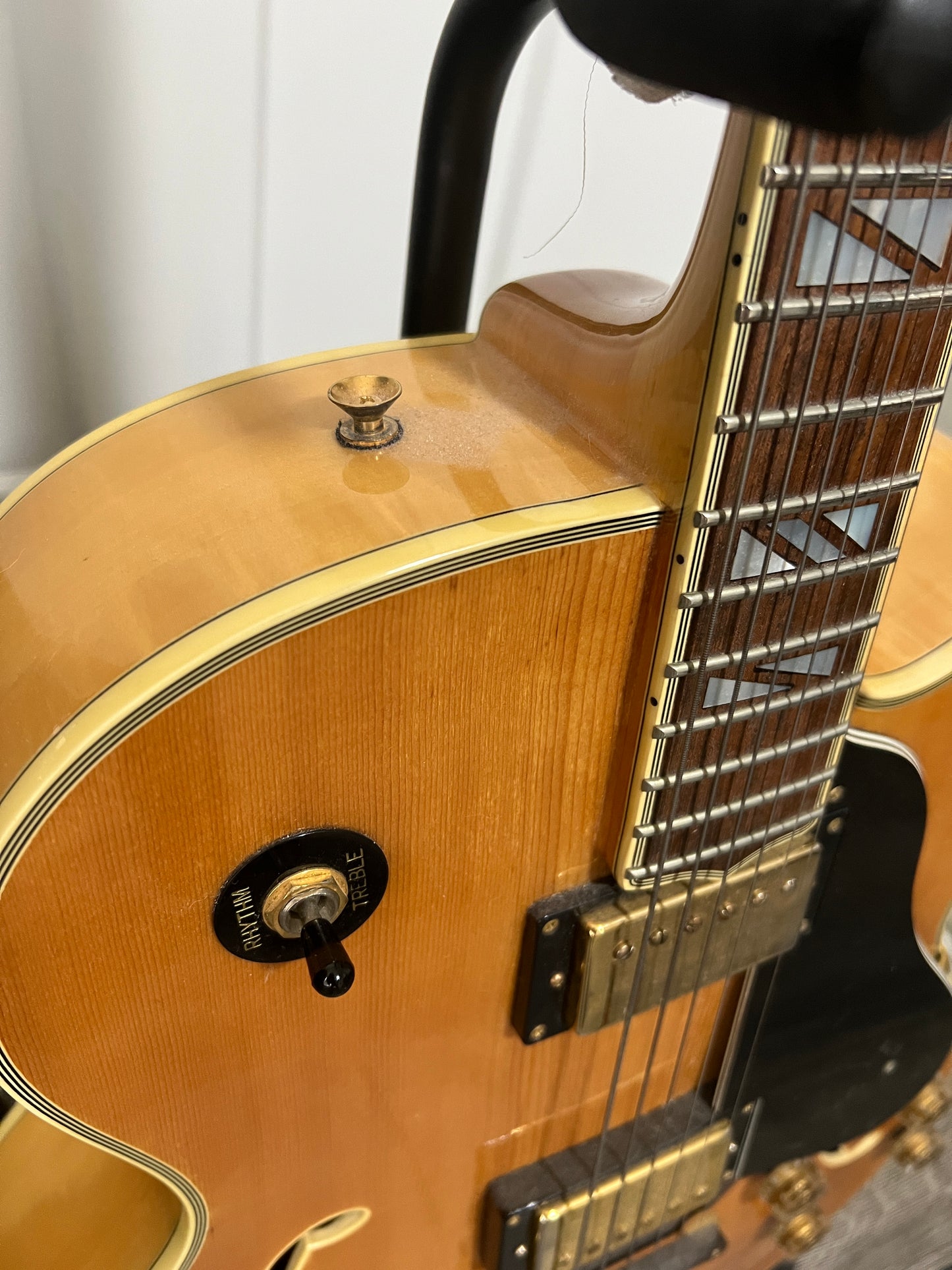 Washburn J-6S Hollow Electric Guitar Natural w/ Case