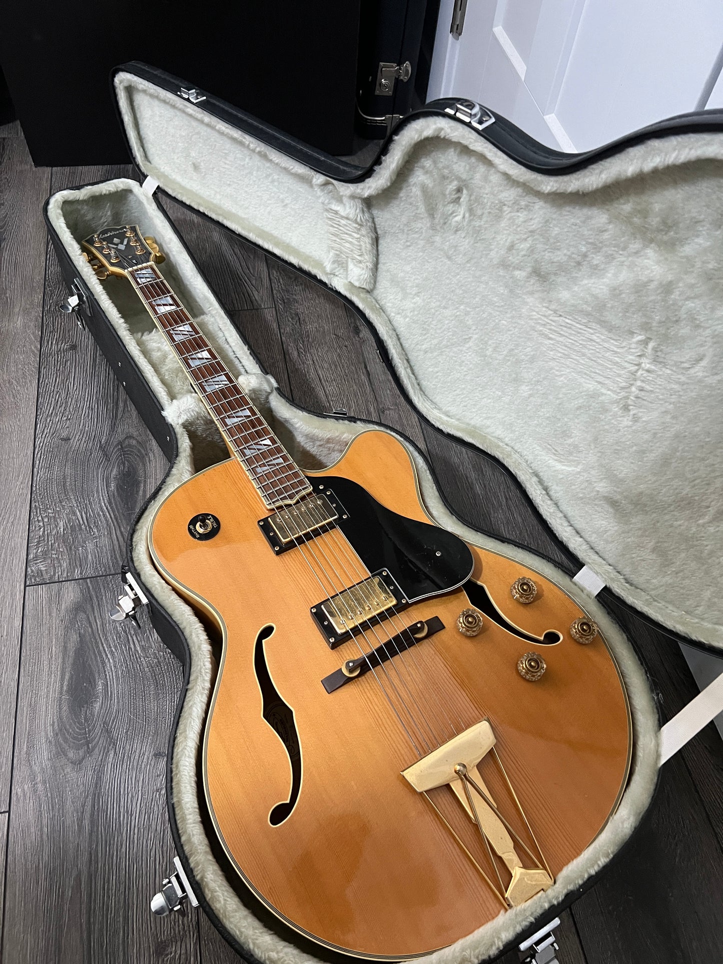 Washburn J-6S Hollow Electric Guitar Natural w/ Case